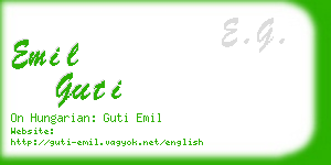 emil guti business card